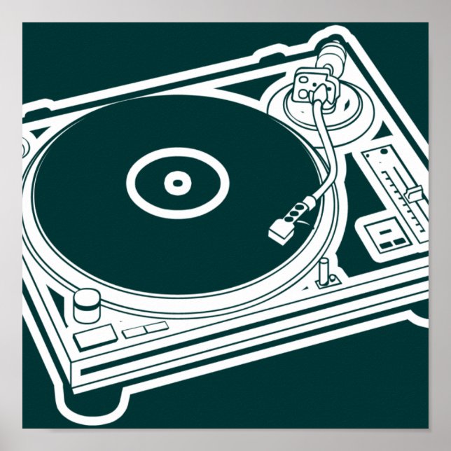 Old School Wax / Turntable Poster (Front)