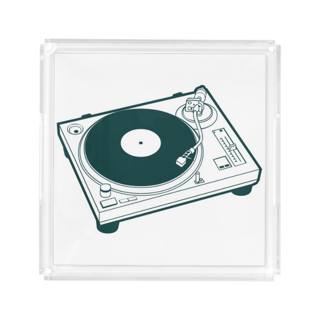 Old School Wax (Vinyl) Turntable Acrylic Tray (Front)