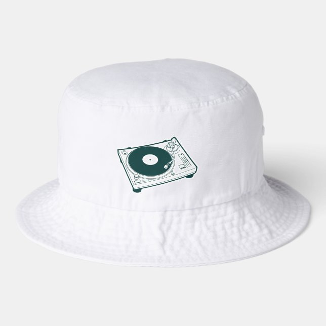 Old School Wax (Vinyl) Turntable Bucket Hat (Front)