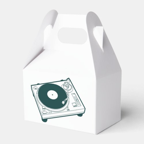 Old School Wax Vinyl Turntable Favor Boxes