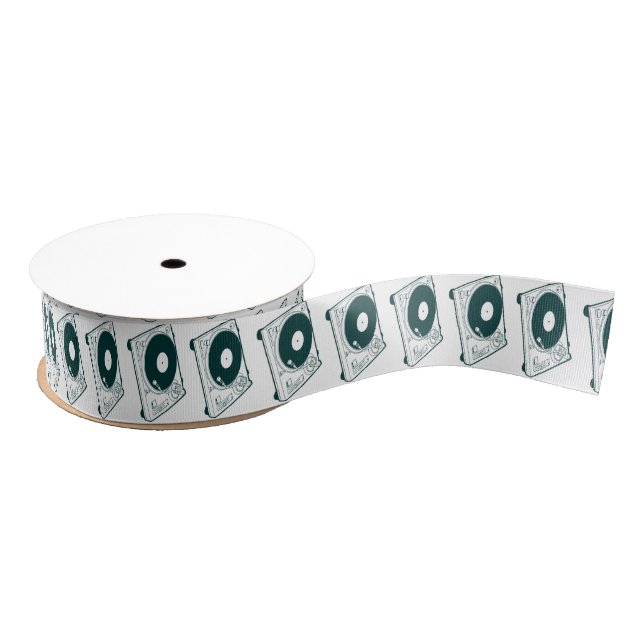 Old School Wax (Vinyl) Turntable Grosgrain Ribbon (Spool)