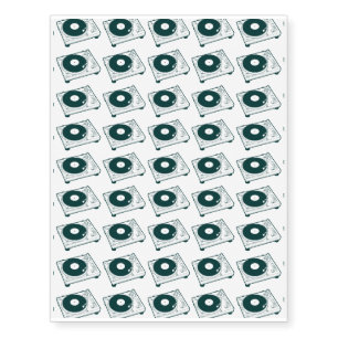 Old School Wax (Vinyl) Turntable Temporary Tattoos
