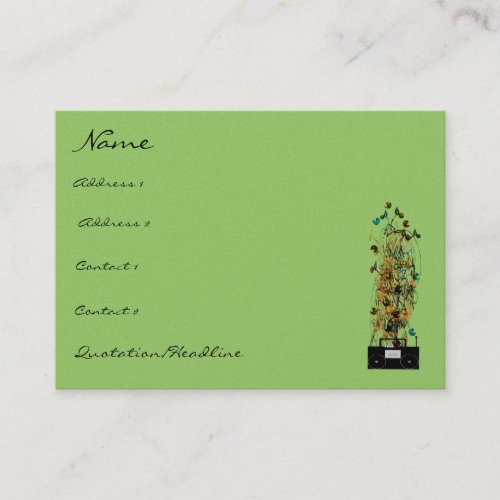 Old School with  Boom Box -Distressed Grunged Font Business Cards