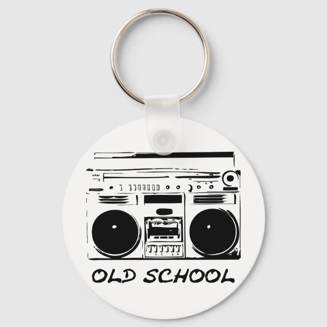 Old-School-zazzle Keychain (Front)