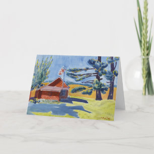 Old Schoolhouse, Ryders   George Luks Card