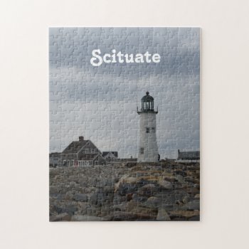 Old Scituate Lighthouse Jigsaw Puzzle by GoingPlaces at Zazzle