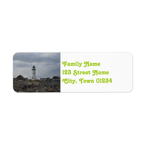 Old Scituate Lighthouse Label