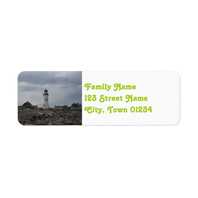 Old Scituate Lighthouse Label (Front)