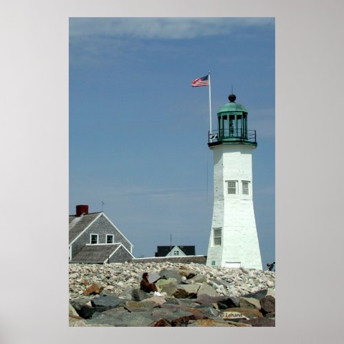 Old Scituate Lighthouse Photo Poster