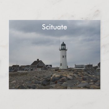 Old Scituate Lighthouse Postcard by GoingPlaces at Zazzle