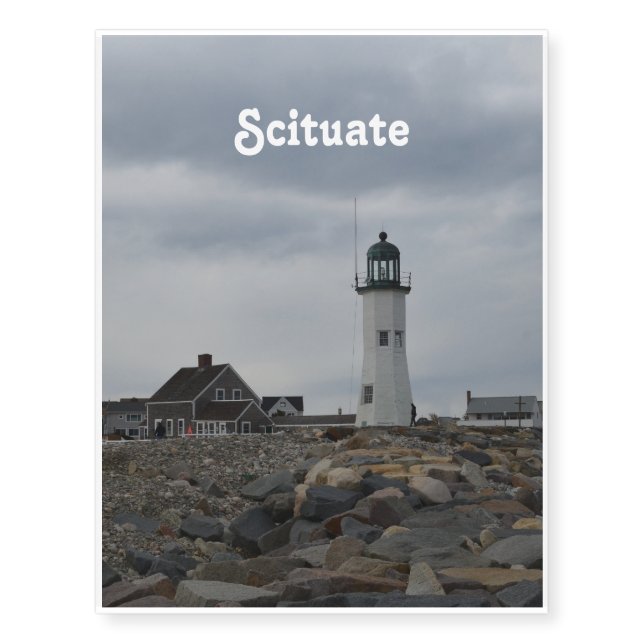 Old Scituate Lighthouse Temporary Tattoos (Front)