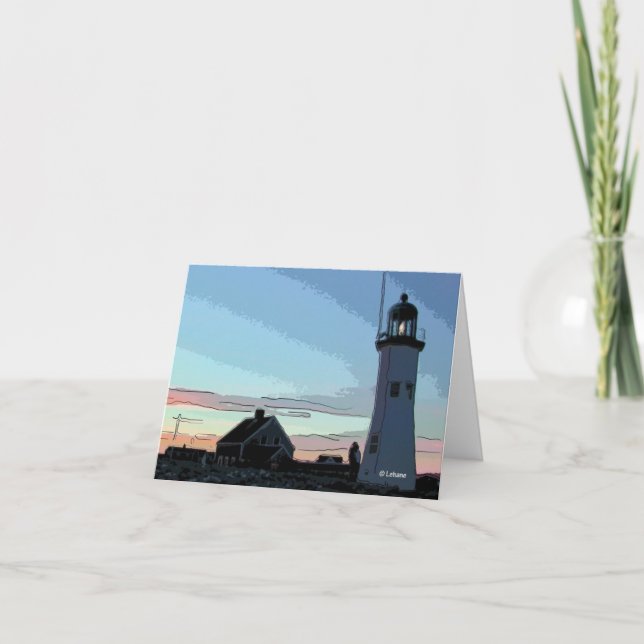 Old Scituate Lighthouse--thank you Thank You Card (Front)