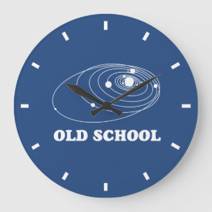 Old Scool Solar System Large Clock