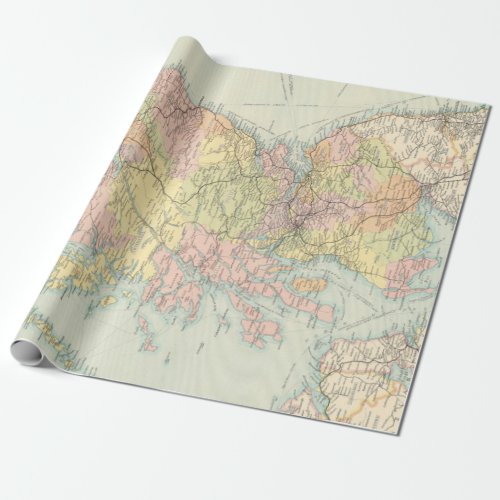 Old Scotland Map 1912 Wrapping Paper