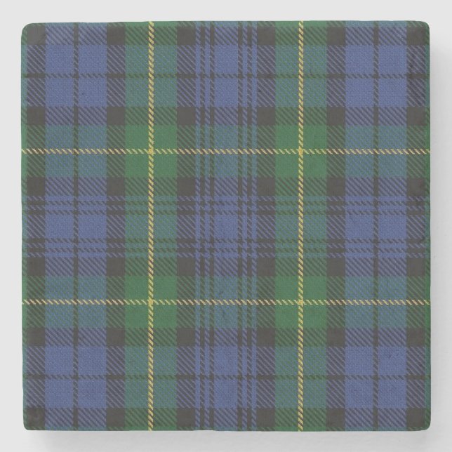 Old Scots Tavern Clan Gordon Tartan Stone Coaster (Front)