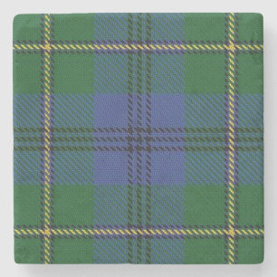 Old Scots Tavern Clan Johnstone Johnston Tartan Stone Coaster
