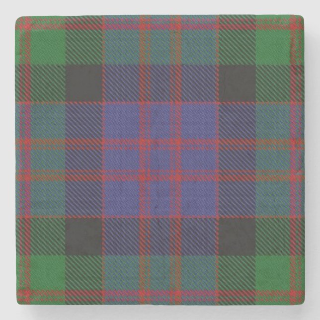 Old Scots Tavern Clan MacDonald Donald Tartan Stone Coaster (Front)