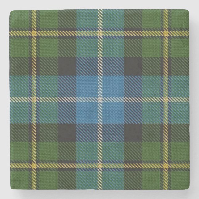 Old Scots Tavern Clan MacNeil Tartan Stone Coaster (Front)