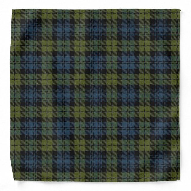 Old Scotsman Campbell Tartan Plaid Bandana (Front)
