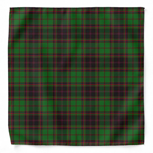 Old Scotsman Clan Buchan Tartan Plaid Bandana (Front)