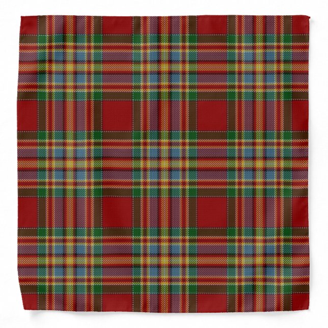 Old Scotsman Clan Chattan Tartan Plaid Bandana (Front)