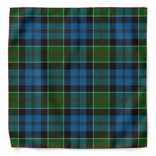 Old Scotsman Clan Colquhoun Tartan Plaid Bandana (Front)
