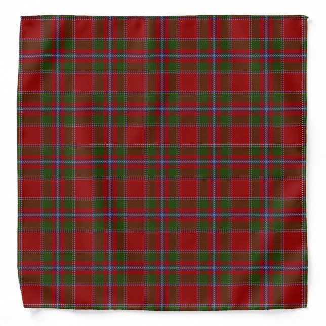 Old Scotsman Clan Drummond Tartan Plaid Bandana (Front)