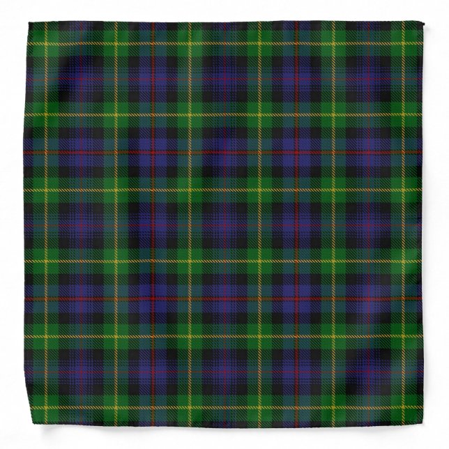 Old Scotsman Clan Farquharson Tartan Plaid Bandana (Front)