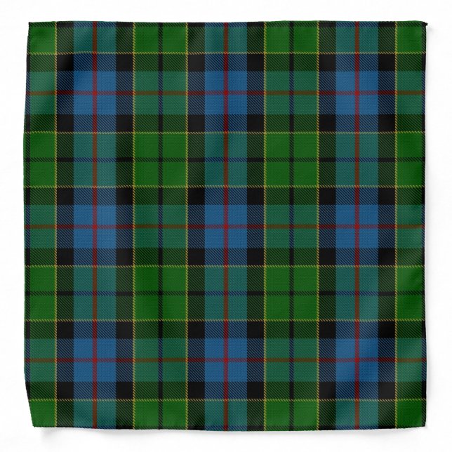 Old Scotsman Clan Forsyth Forsythe Tartan Plaid Bandana (Front)