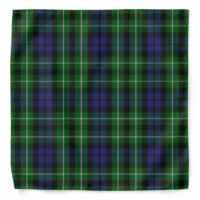 Old Scotsman Clan Graham Tartan Plaid Bandana (Front)