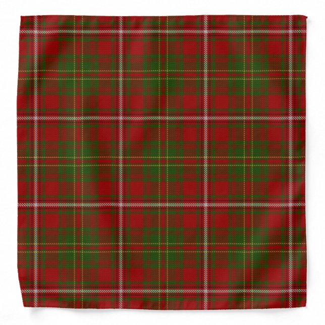 Old Scotsman Clan Hay Tartan Plaid Bandana (Front)