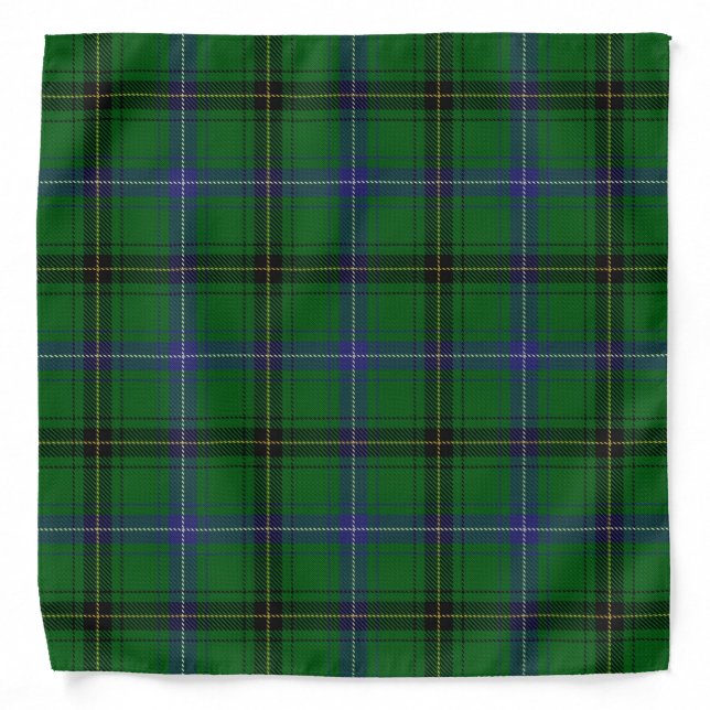 Old Scotsman Clan Henderson Tartan Plaid Bandana (Front)