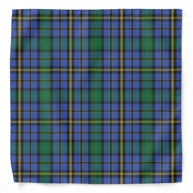 Old Scotsman Clan Hope Tartan Plaid Bandana (Front)