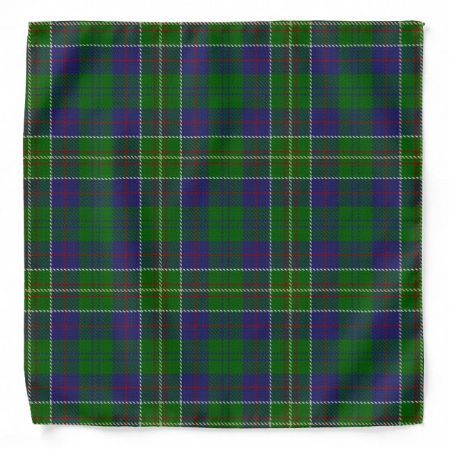 Old Scotsman Clan Hunter Tartan Plaid Bandana (Front)