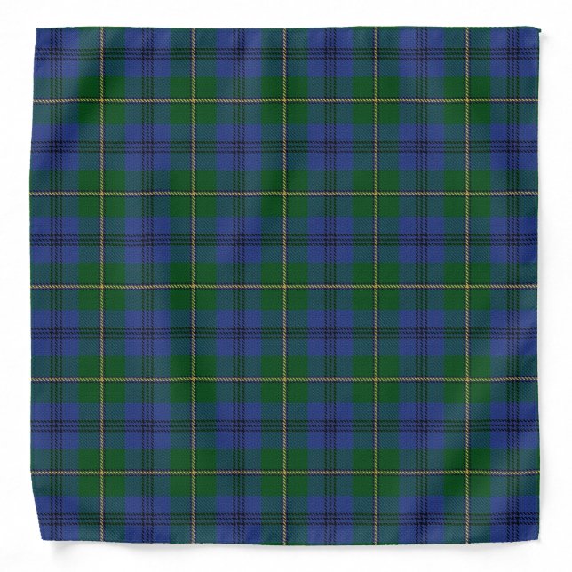 Old Scotsman Clan Johnstone Johnston Tartan Plaid Bandana (Front)