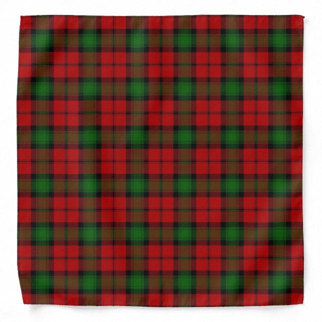 Old Scotsman Clan Kerr Tartan Plaid Bandana (Front)