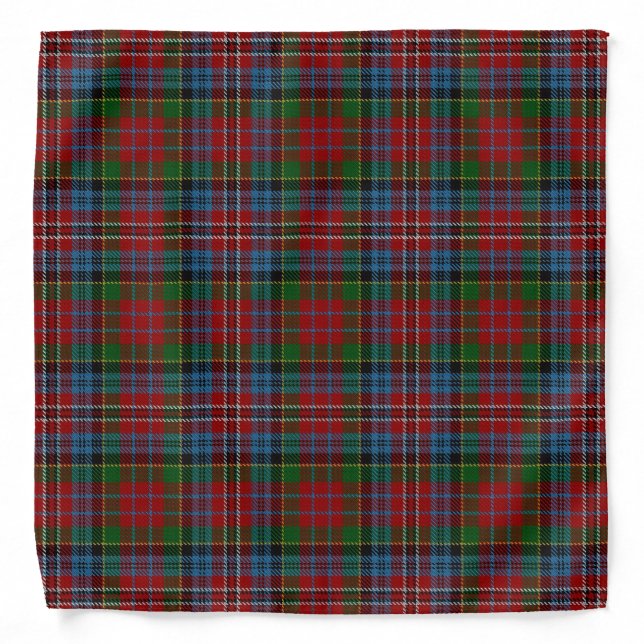Old Scotsman Clan Kidd Tartan Plaid Bandana (Front)
