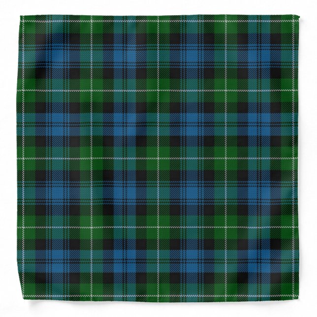 Old Scotsman Clan Lamont Tartan Plaid Bandana (Front)