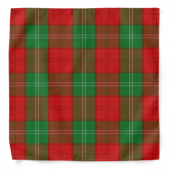 Old Scotsman Clan Lennox Tartan Plaid Bandana (Front)