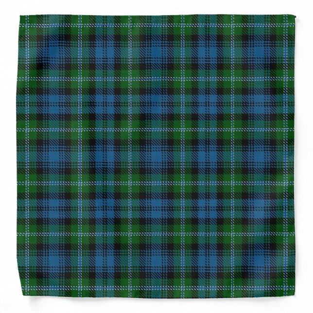 Old Scotsman Clan Lyon Tartan Plaid Bandana (Front)