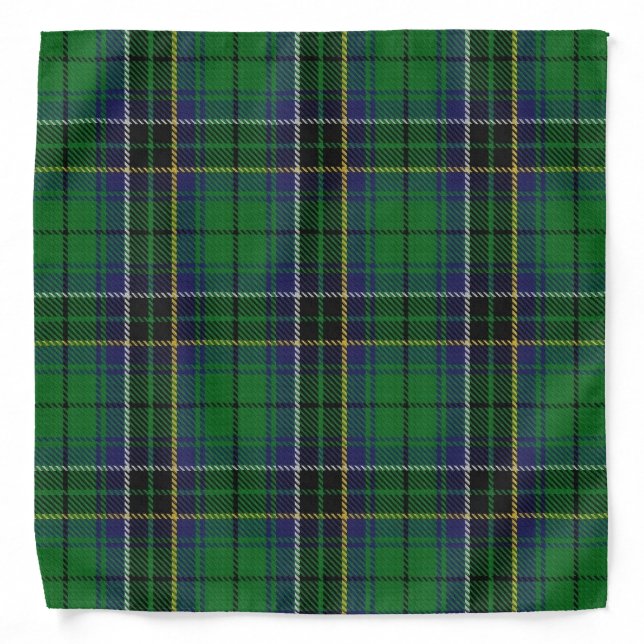 Old Scotsman Clan MacAlpine Tartan Plaid Bandana (Front)