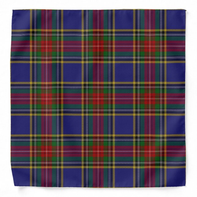 Old Scotsman Clan MacBeth Tartan Plaid Bandana (Front)