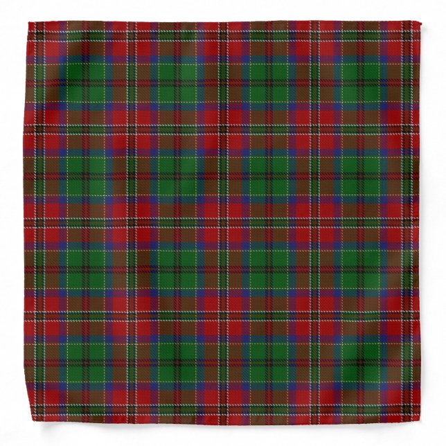 Old Scotsman Clan MacCulloch McCullough Tartan Bandana (Front)