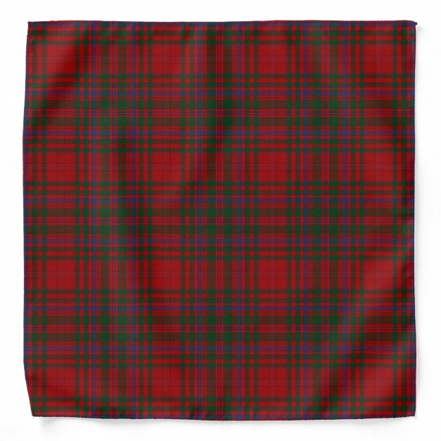 Old Scotsman Clan MacDougall Tartan Plaid Bandana (Front)