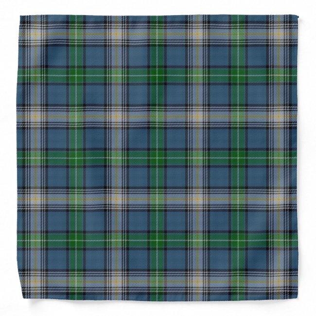 Old Scotsman Clan MacDowall McDowell Tartan Plaid Bandana