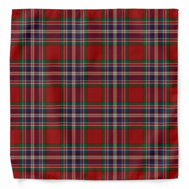 Old Scotsman Clan MacFarlane Tartan Plaid Bandana (Front)