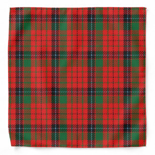 Old Scotsman Clan MacNicol Red Tartan Plaid Bandana