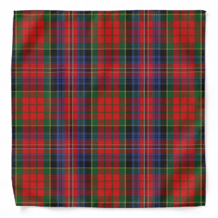 Old Scotsman Clan MacPherson Red Tartan Plaid Bandana