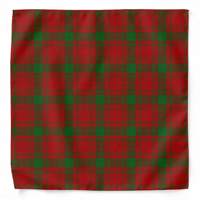 Old Scotsman Clan MacQuarrie Tartan Plaid Bandana (Front)