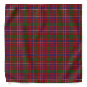 Old Scotsman Clan MacRae Red Tartan Plaid Bandana